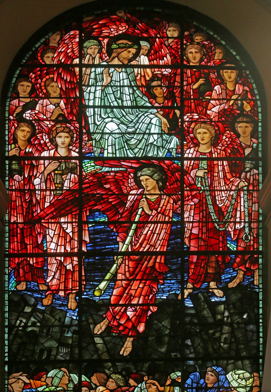 Den sidste dom, 1885-1897 (glasmaleri) af Edward Burne Jones