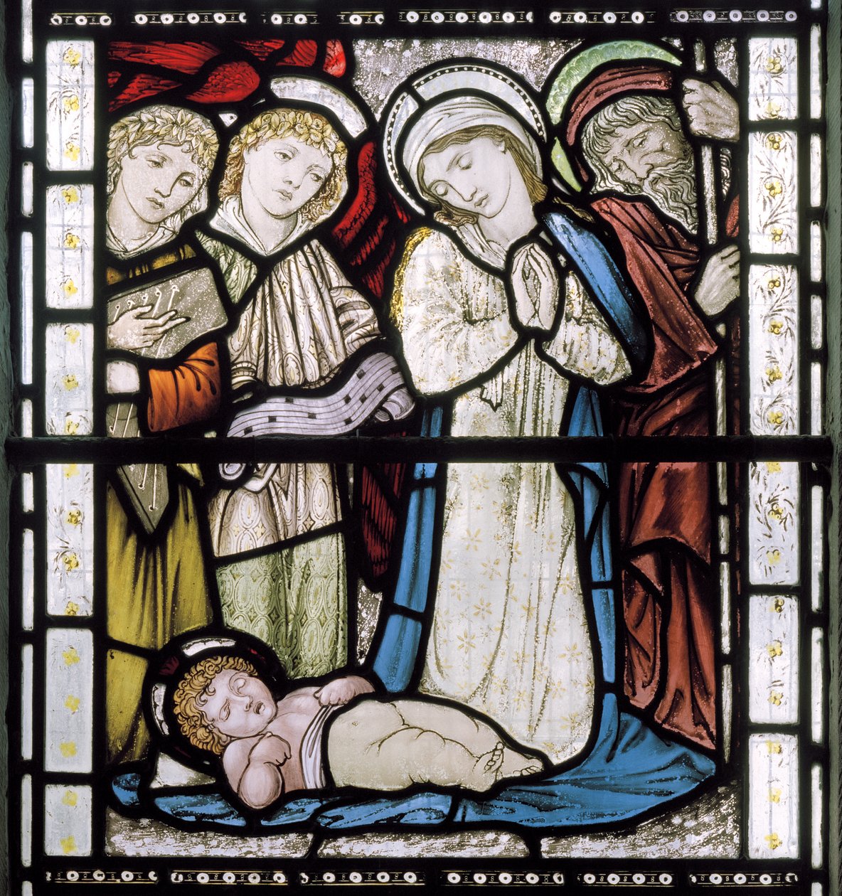 The Nativity, 1877 (farvet glas) af Edward Burne Jones