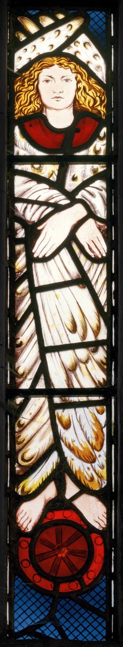Det nye Jerusalem, engel, detalje, 1862-3 (farvet glas) af Edward Burne Jones