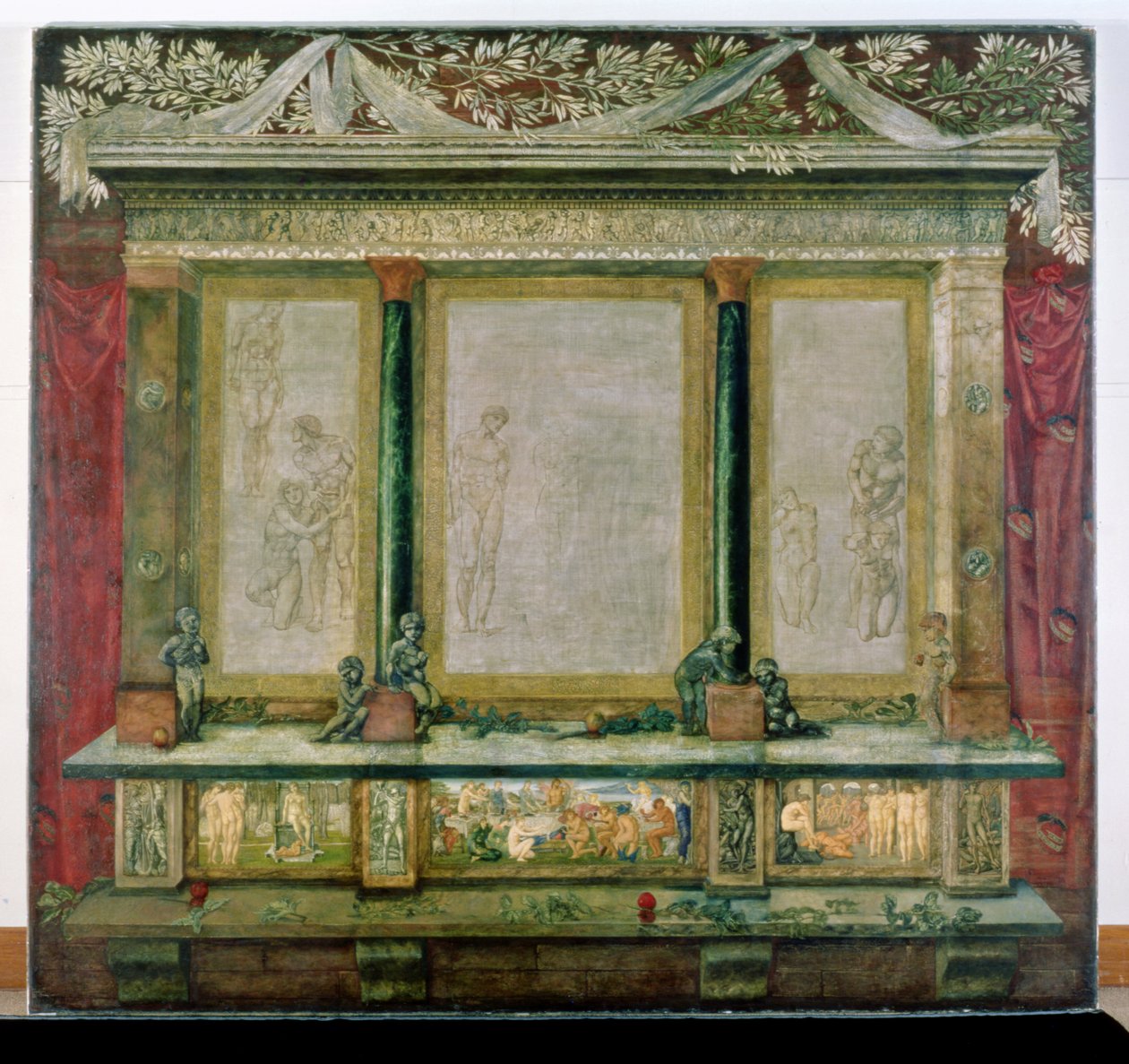 Troja Triptykon, 1872-1898 af Edward Burne Jones