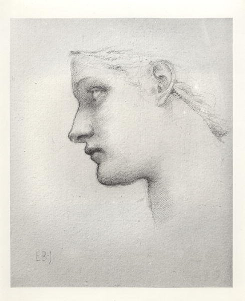 Variantstudie for Dronningens leder i Laus Veneris af Edward Burne Jones