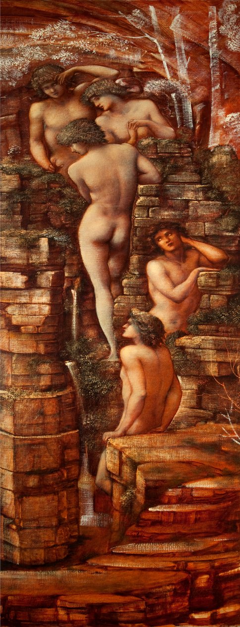 Trænymfer, 1881-85 af Edward Burne Jones
