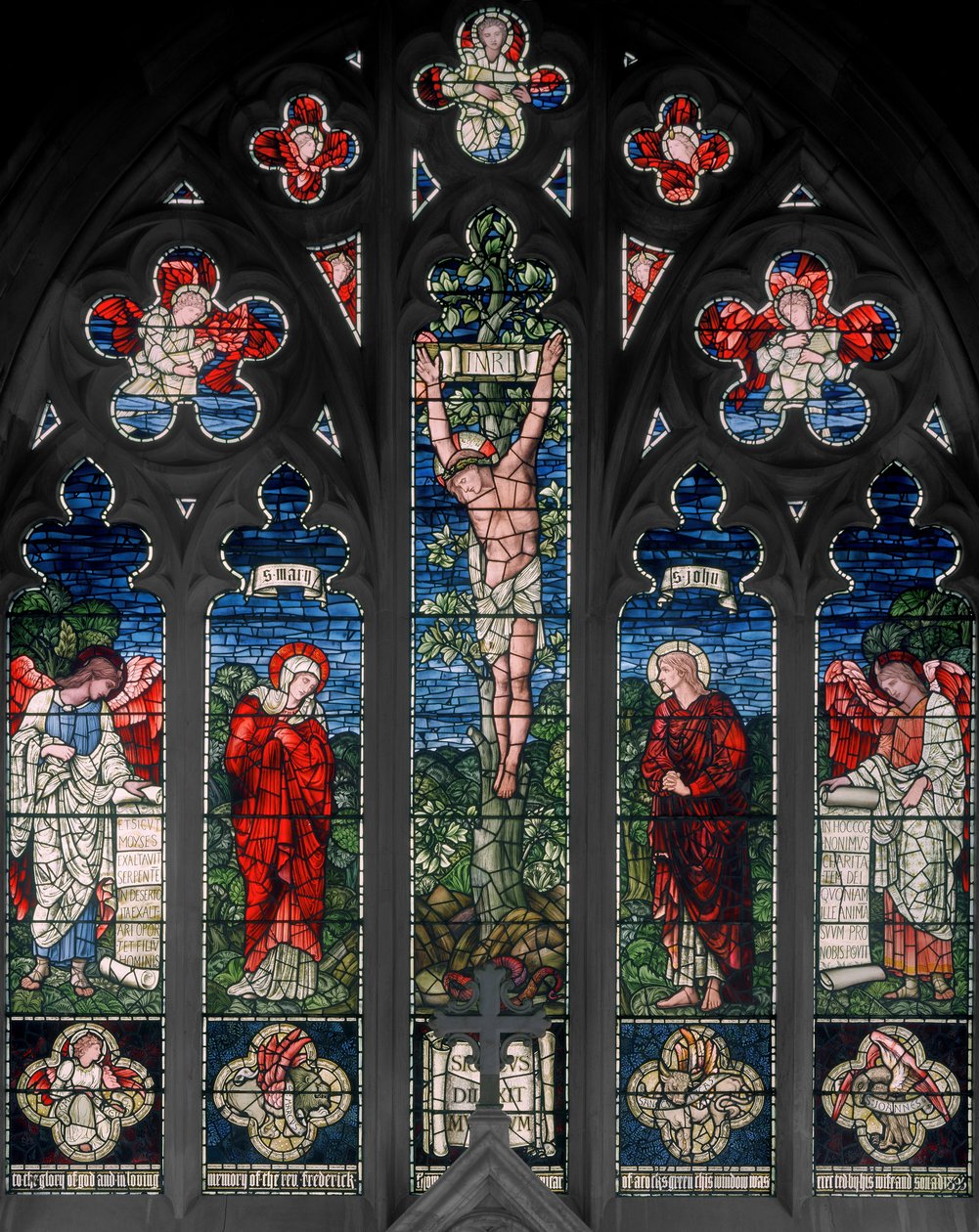 Birmingham, Acocks Green, St Mary The Virgin, East Window, Morris & Co., Edward Burne-Jones, John Henry Dearle (1859-1932), 1895 af Edward Coley and Dearle Burne Jones