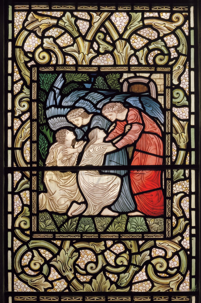 Wilden, All Saints, Morris & Co., Edward Burne-Jones, John Henry Dearle (1859-1932), Reception into Paradise, 1902-1914, Louisa, Alfred, The Baldwins, Premierminister, Methodist, Worcestershire, Arts & af Edward Coley and Dearle Burne Jones