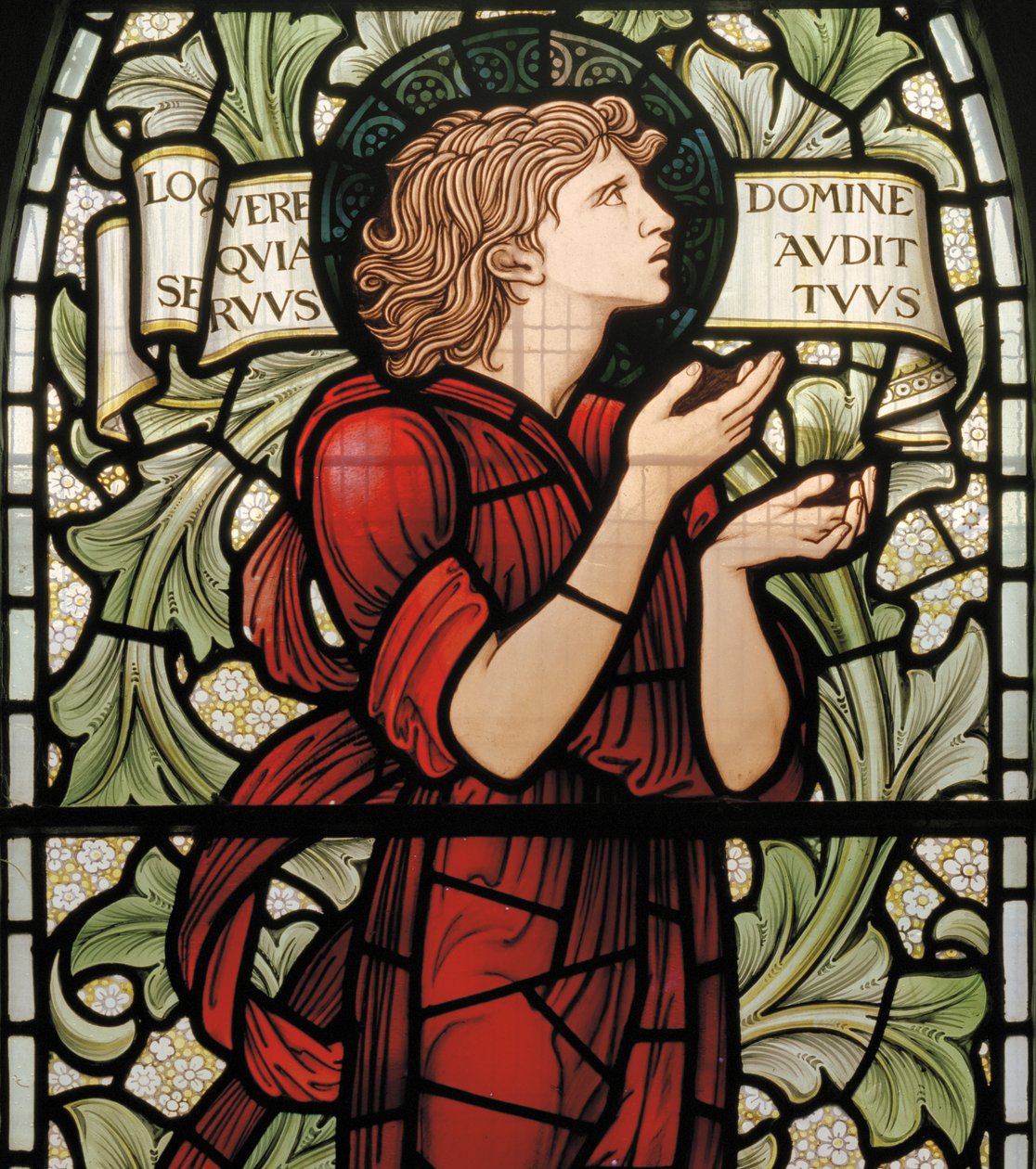 Wilden, All Saints, Morris & Co., Edward Burne-Jones, John Henry Dearle (1859-1932), Samuel, detaljer, 1902-1914, Louisa, Alfred, The Baldwins, premierminister, metodist, Worcestershire, Arts & Crafts, af Edward Coley and Dearle Burne Jones
