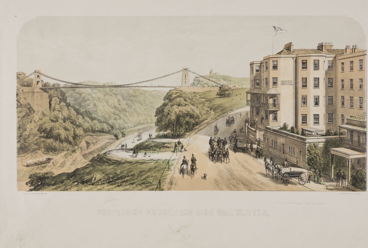 Suspension Bridge, from Sion Hill, Clifton, c.1875dani af Edward Colston Lavars