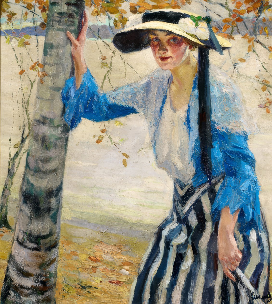 "På kysten" af Edward Cucuel