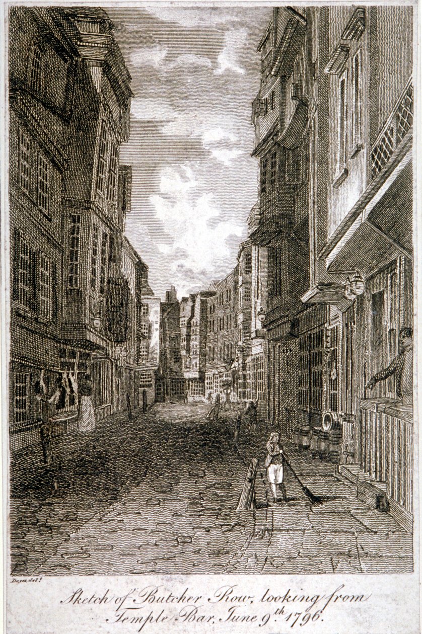 Butcher Row, Westminster, London, 1796. af Edward Dayes