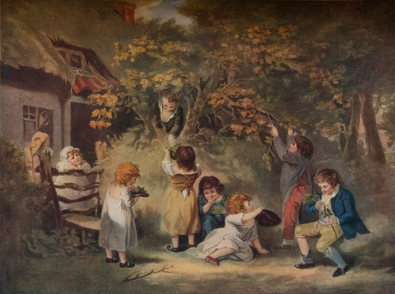 Børn Nutting, c1783 af Edward Dayes