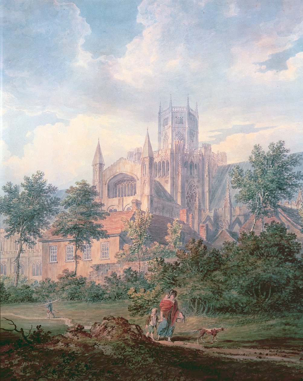 Ely Cathedral fra sydøst (detaljer) af Edward Dayes