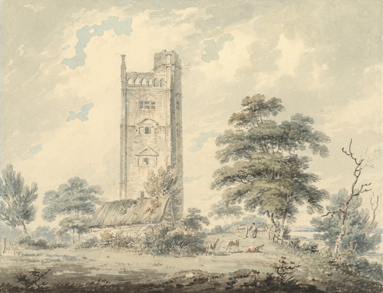 Freston Tower, Suffolk af Edward Dayes
