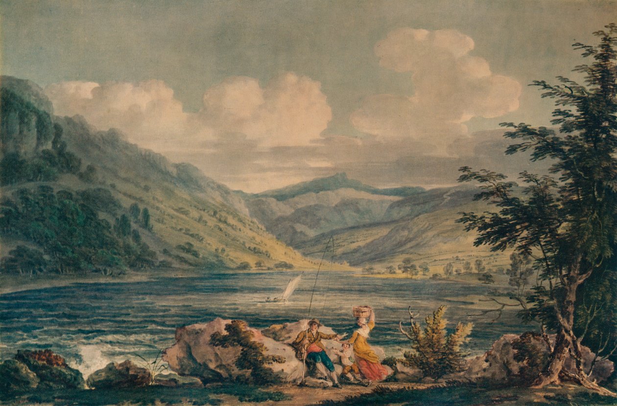 Hawes Water, Westmorland, c1790, 1935 af Edward Dayes