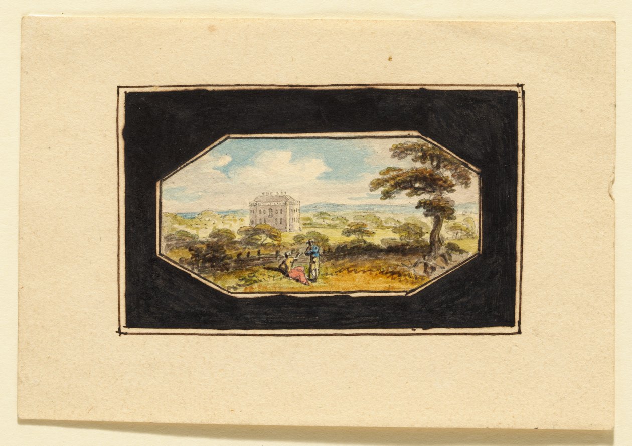Haus in einer Landschaft af Edward Dayes