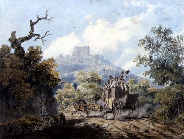 The Dover Mail, ca. 1793 (pen og blæk og akvarel på papir) af Edward Dayes