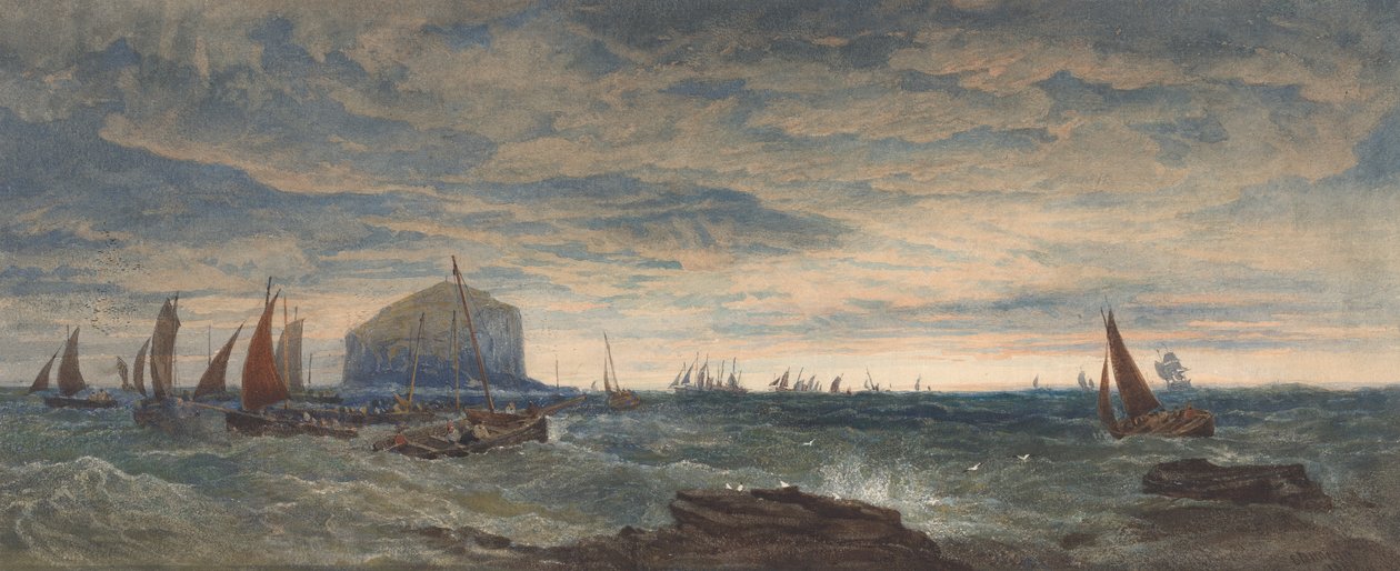 The Bass Rock at Dawn af Edward Duncan