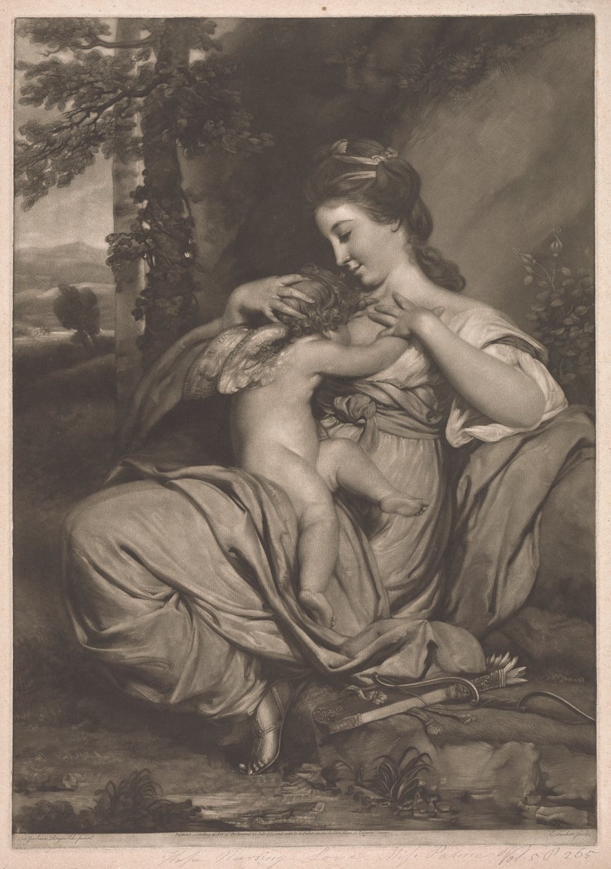 Miss Morris, som Hope Nursing Amor af Edward Fisher