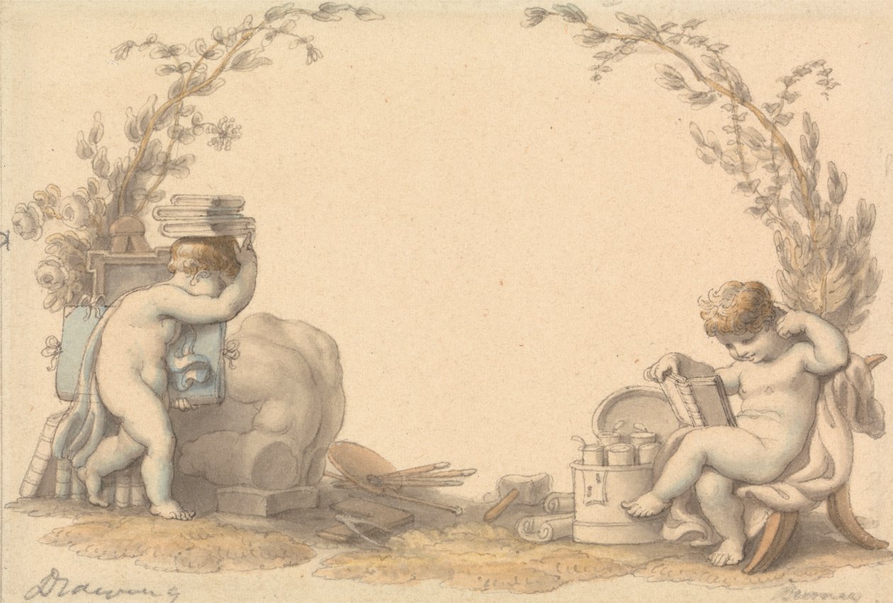 Allegori over tegning af Edward Francis Burney