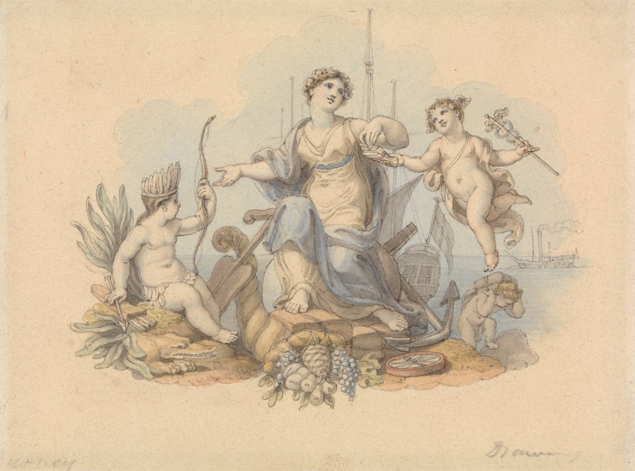 Allegori over søfart af Edward Francis Burney