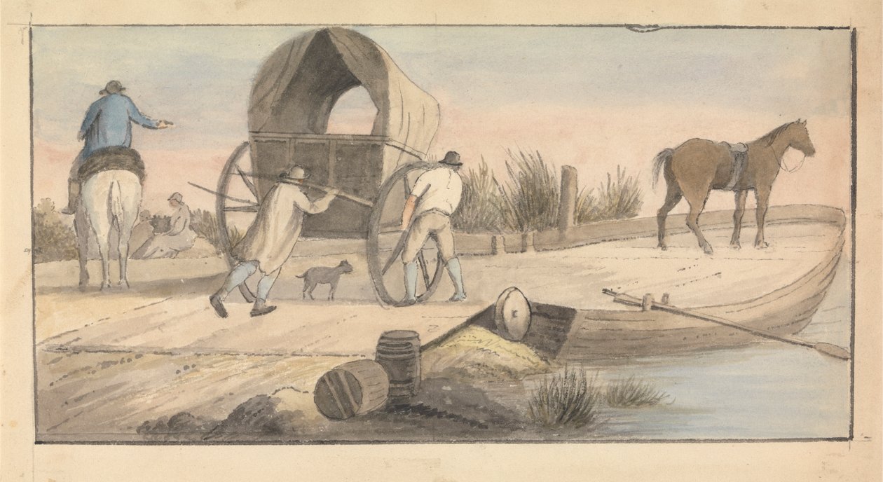 Går ombord på færgen af Edward Francis Burney
