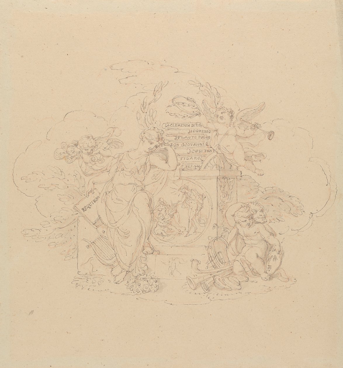 Design til illustrationer til Mozarts operaer af Edward Francis Burney
