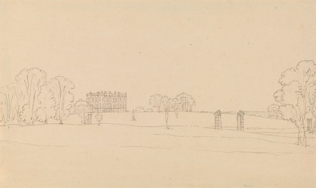 Fjernsyn over Easton Neston, Northants af Edward Francis Burney