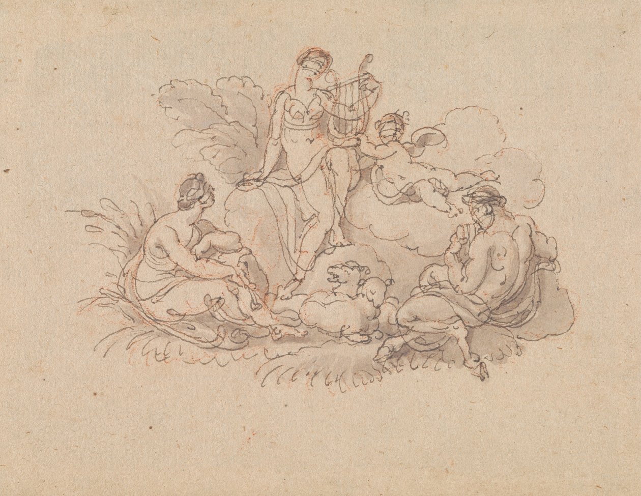Erato og Pan af Edward Francis Burney