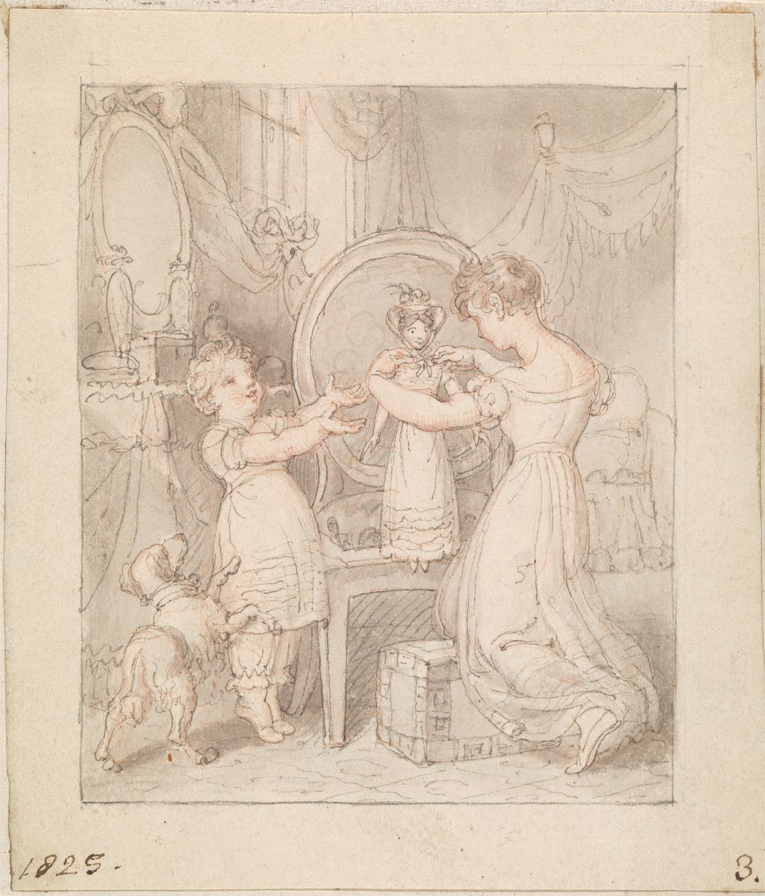Illustration til- Den nye dukke: Uden titel af Edward Francis Burney