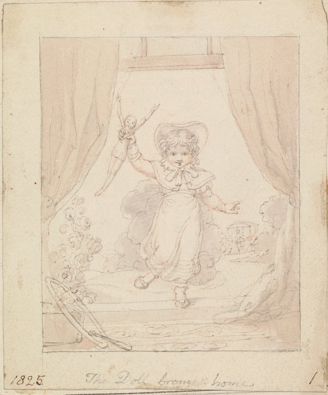 Illustration til Den nye dukke: Dukken bragt hjem af Edward Francis Burney