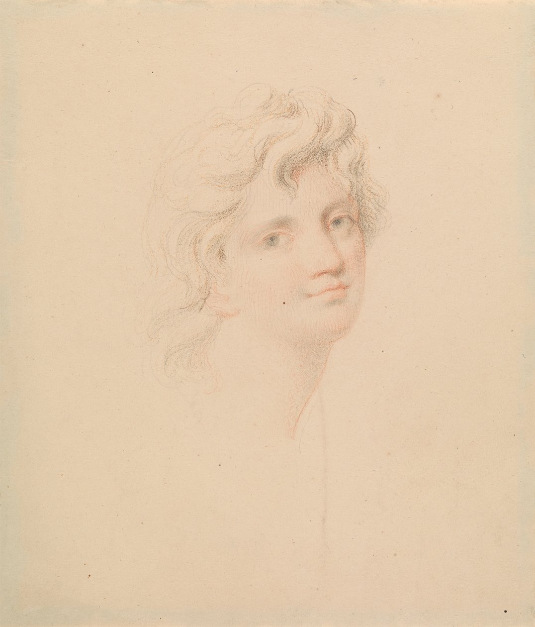 Studie af kvindeligt hoved af Edward Francis Burney