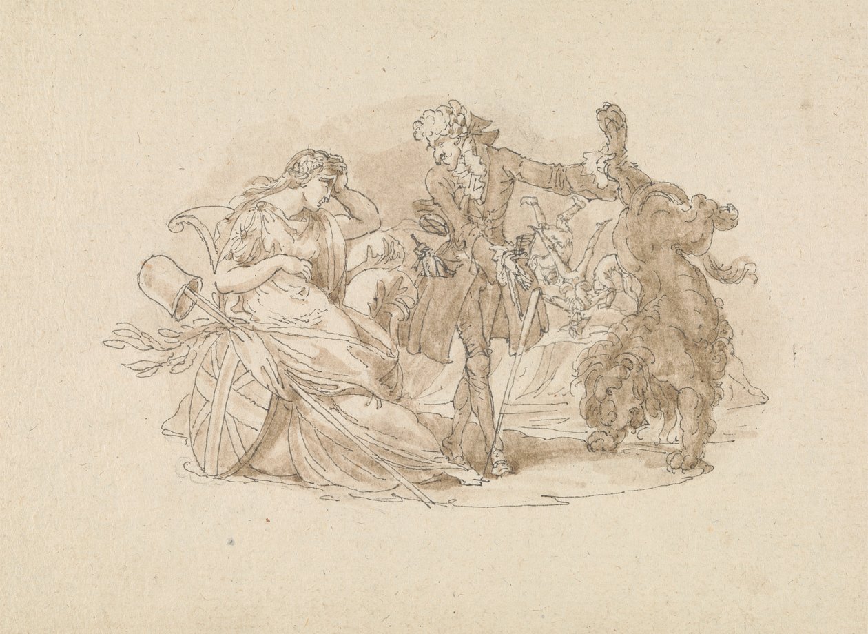 Teaterscene af Edward Francis Burney