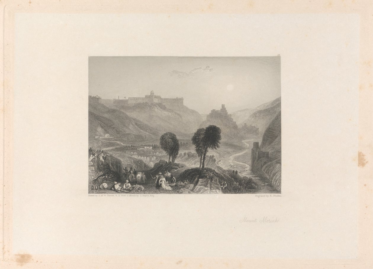 Moriah-bjerget af Edward Francis Finden