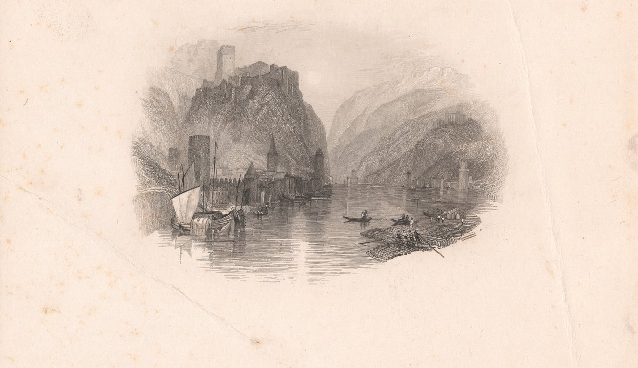 Slottet Rhinen af Edward Francis Finden