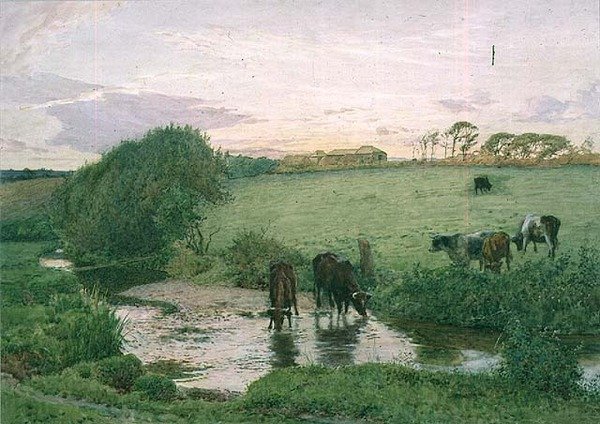 I nærheden af St. Mawgan, Cornwall af Edward Frederick Brewtnall