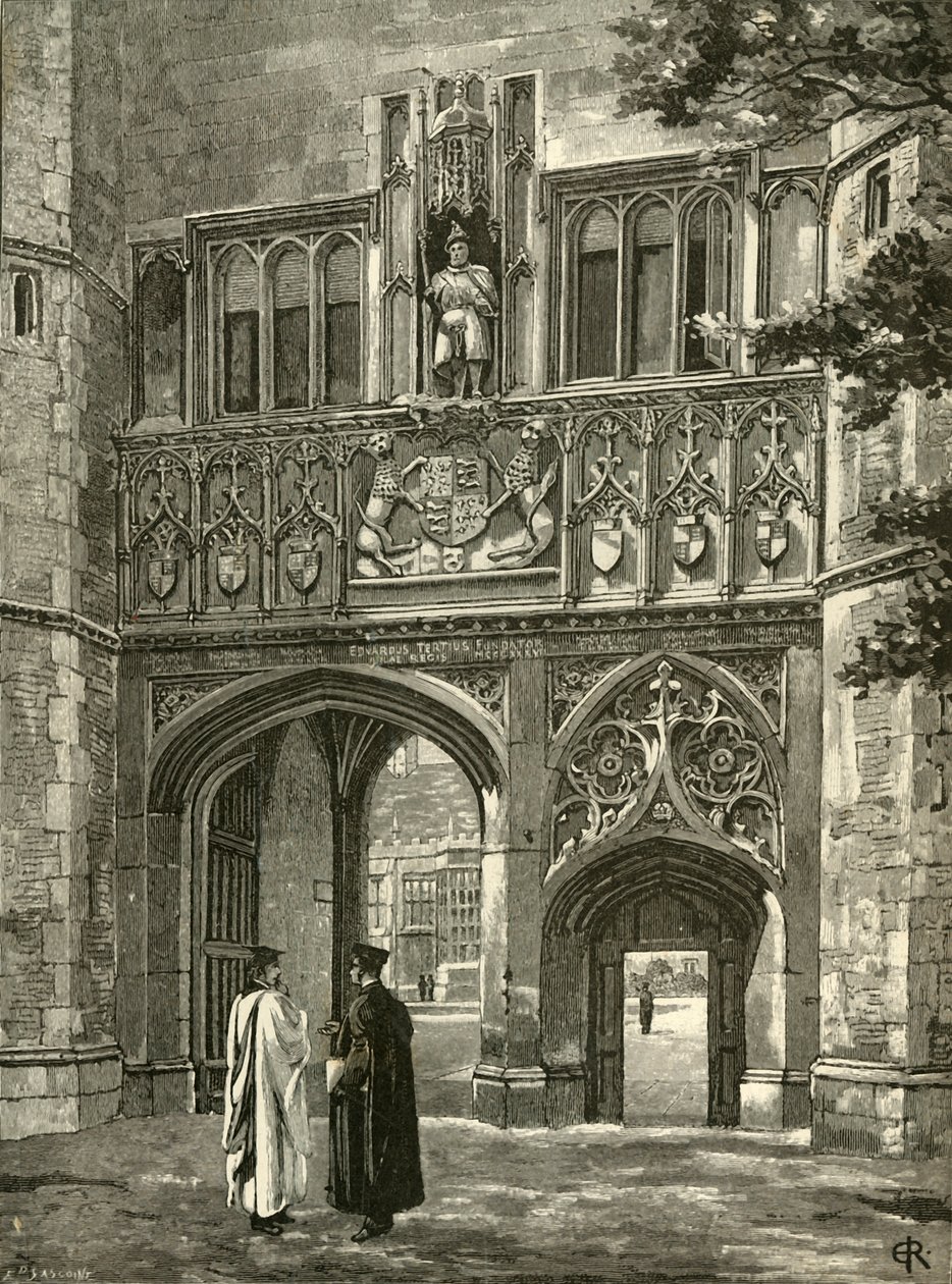 Principal Gateway, Trinity College, slutningen af det 19. århundrede. af Edward Gascoin