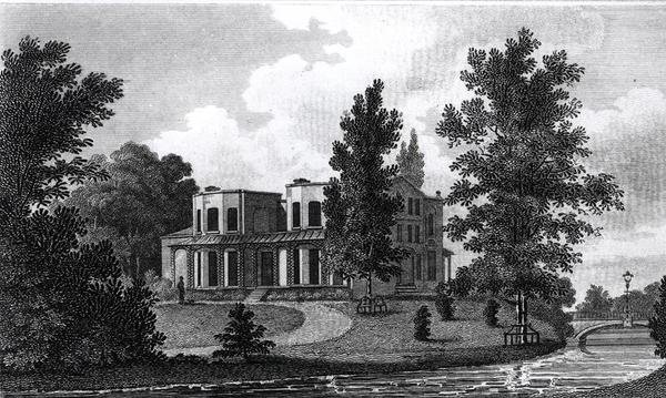 Lord Nelsons Villa i Merton, udgivet 1806 af Edward Gyfford