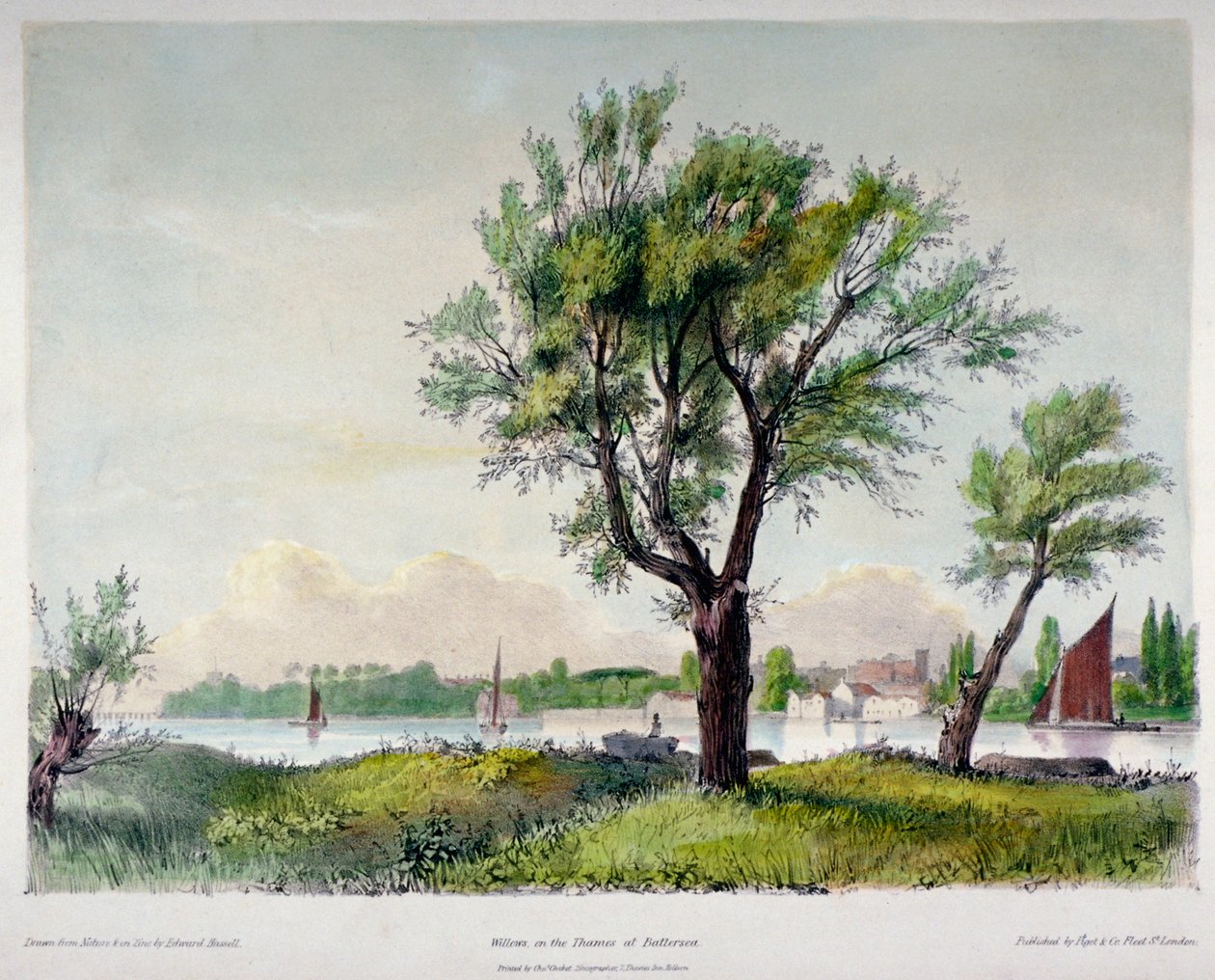 Battersea, London, 1840. af Edward Hassell