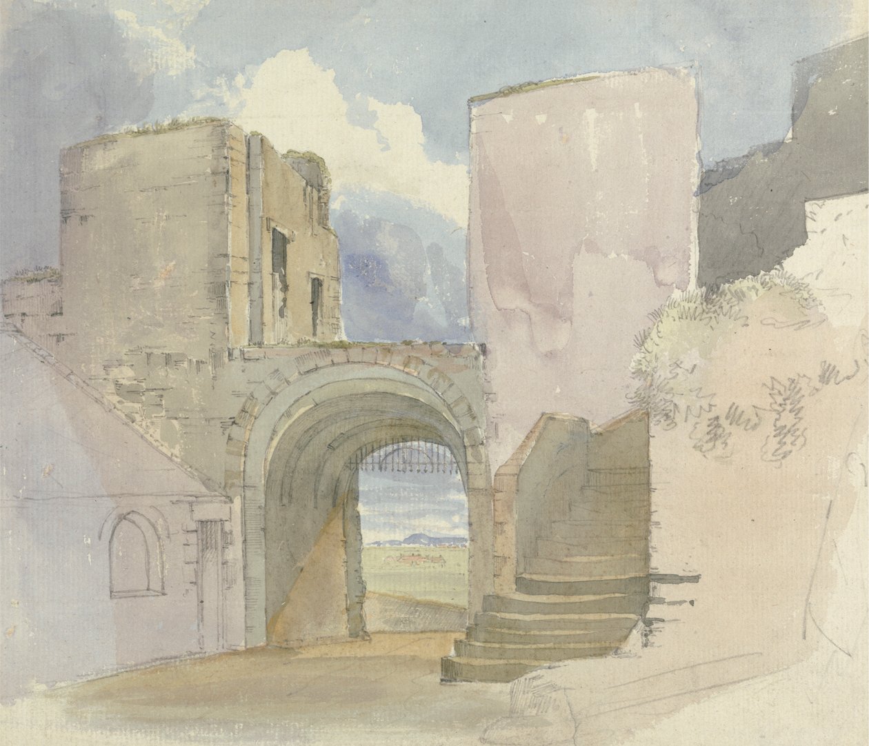 Gateway ved Bamburgh Castle af Edward Hastings