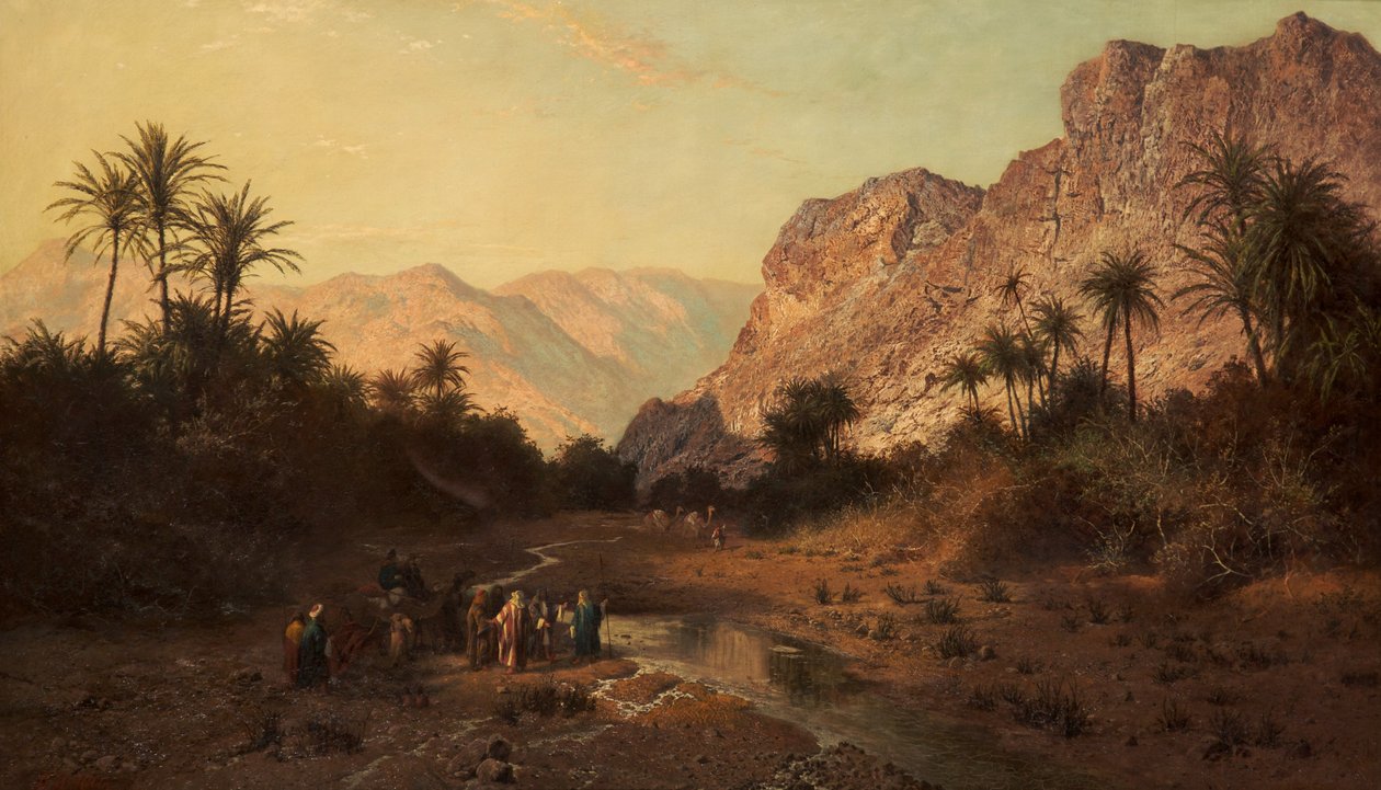 Rephidim, Sinai-ørkenen, 1877 af Edward Henry Holder