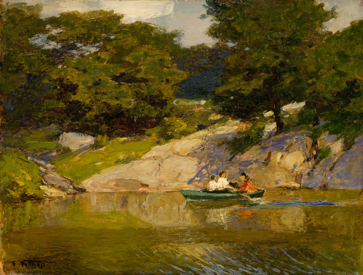 Sejlads i Central Park, ca. 1900-05 af Edward Henry Potthast