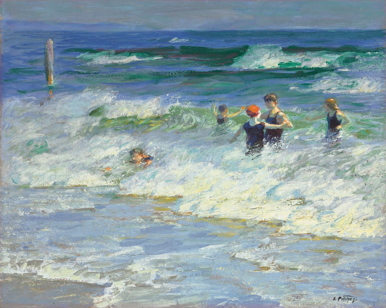 Spiller i Surf af Edward Henry Potthast