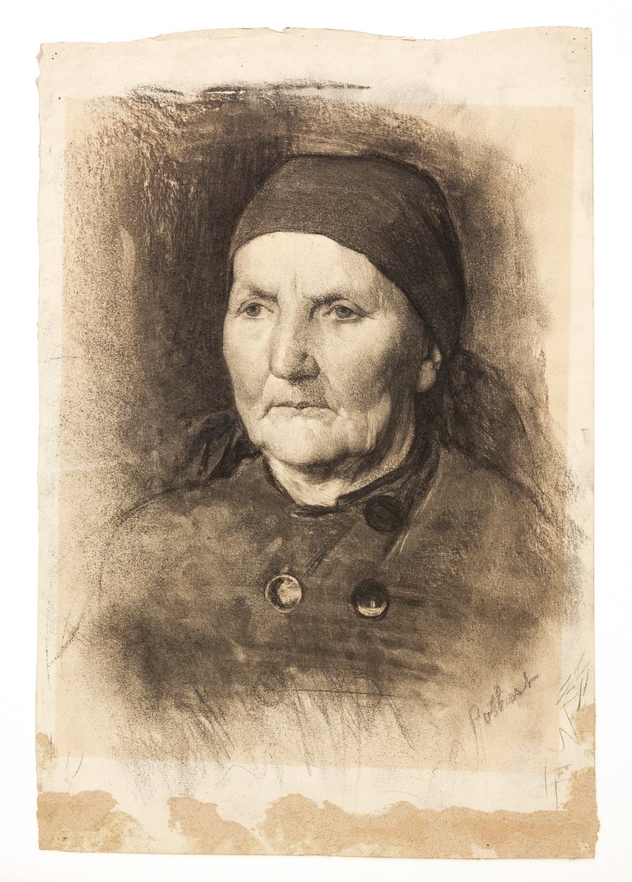 Studiehoved (Kvinde i et tørklæde) af Edward Henry Potthast