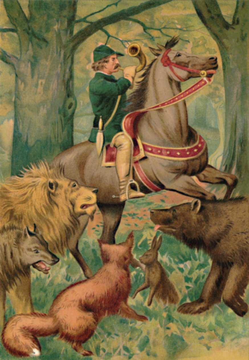 Jægeren og dyrene, 1901 af Edward Henry Wehnert