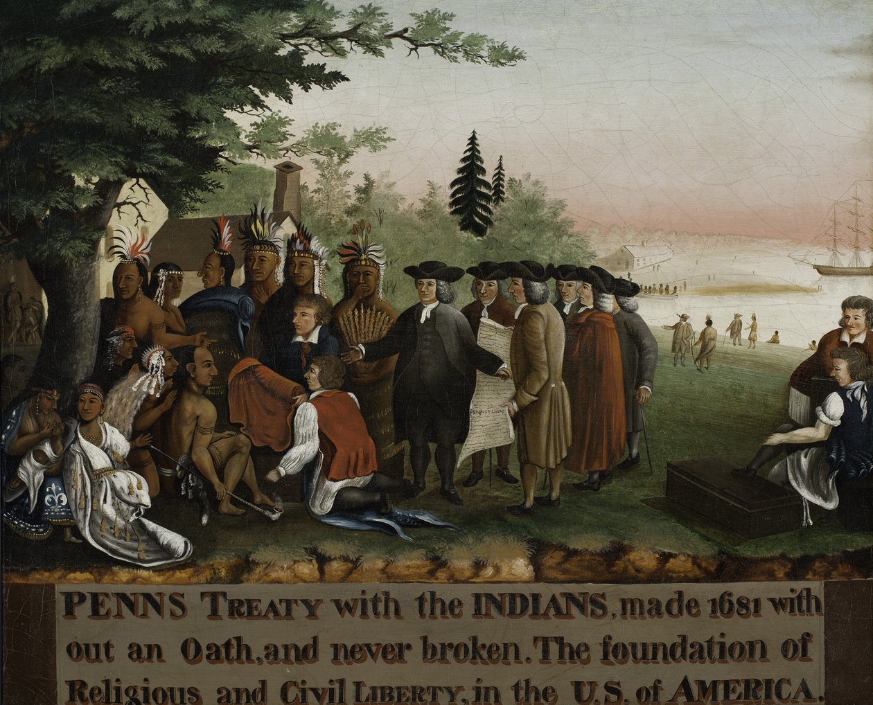 Penns traktat med indianerne, 1840-45 af Edward Hicks