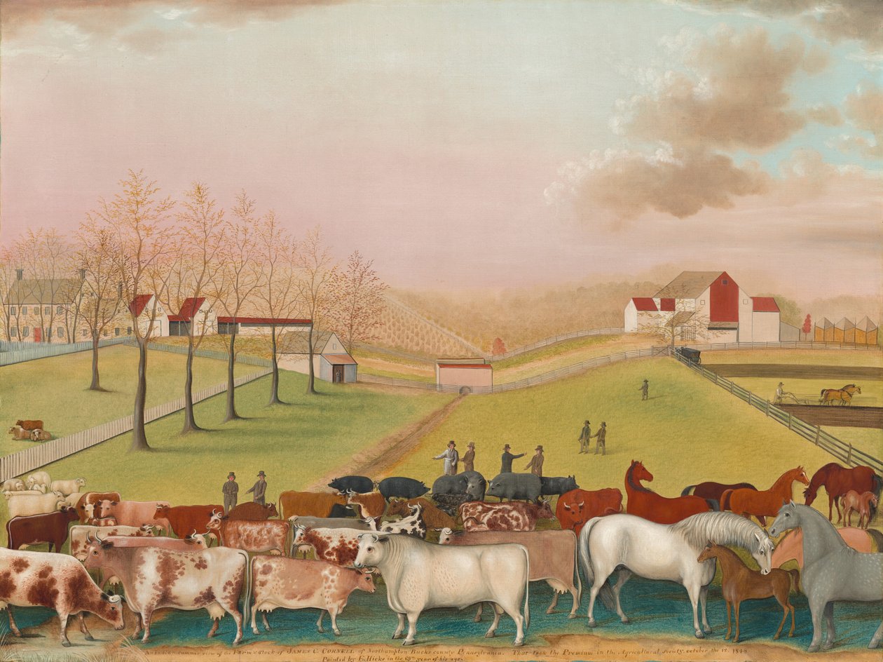 Cornell Farm, 1848. af Edward Hicks