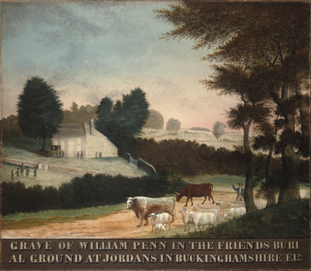 The Grave of William Penn, 1847 af Edward Hicks