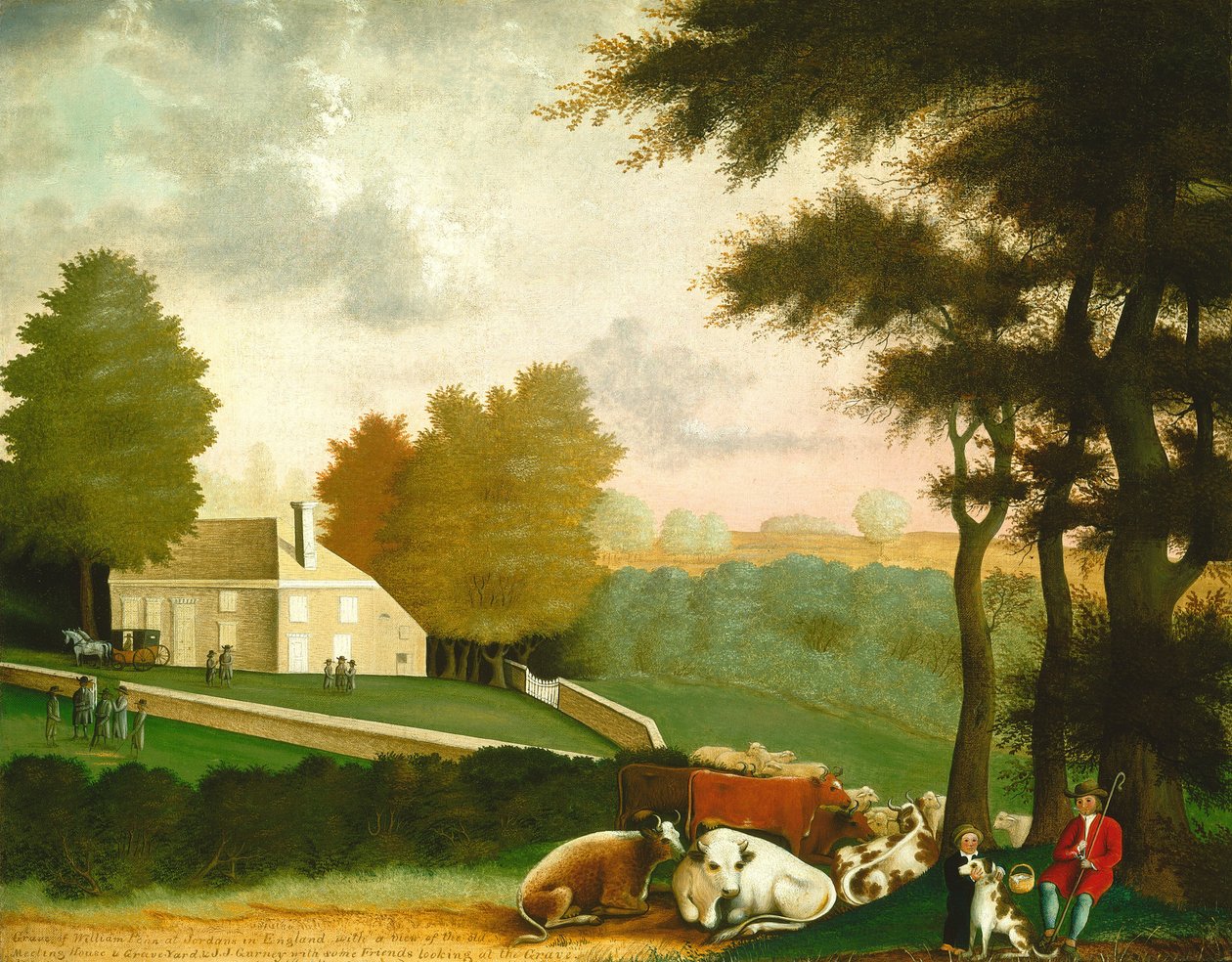 The Grave of William Penn, ca. 18471848. af Edward Hicks