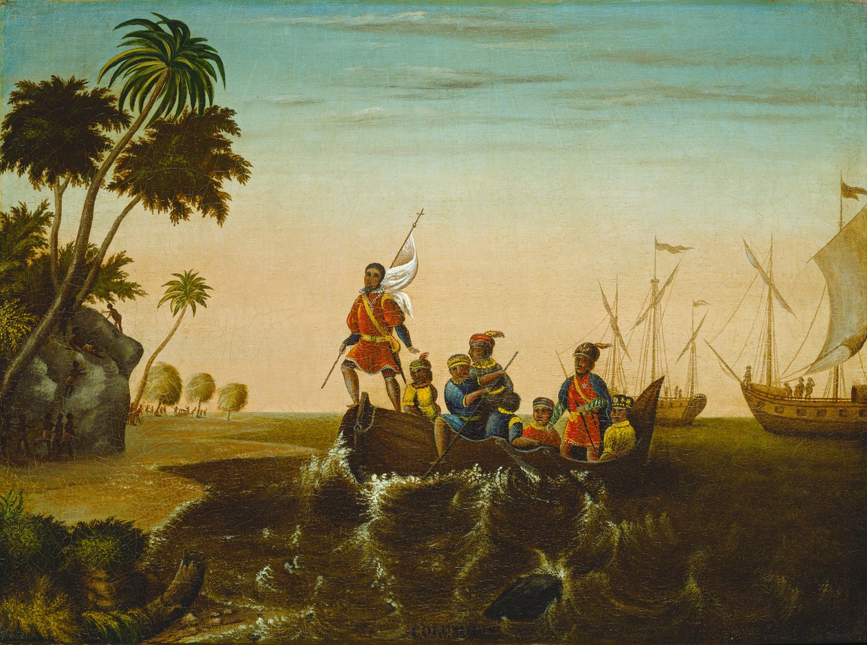 The Landing of Columbus, ca. 1837 af Edward Hicks