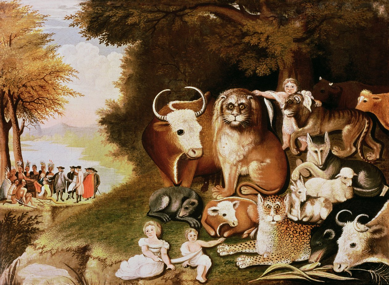 The Peaceable Kingdom, 1832-34 (se også 84503) af Edward Hicks