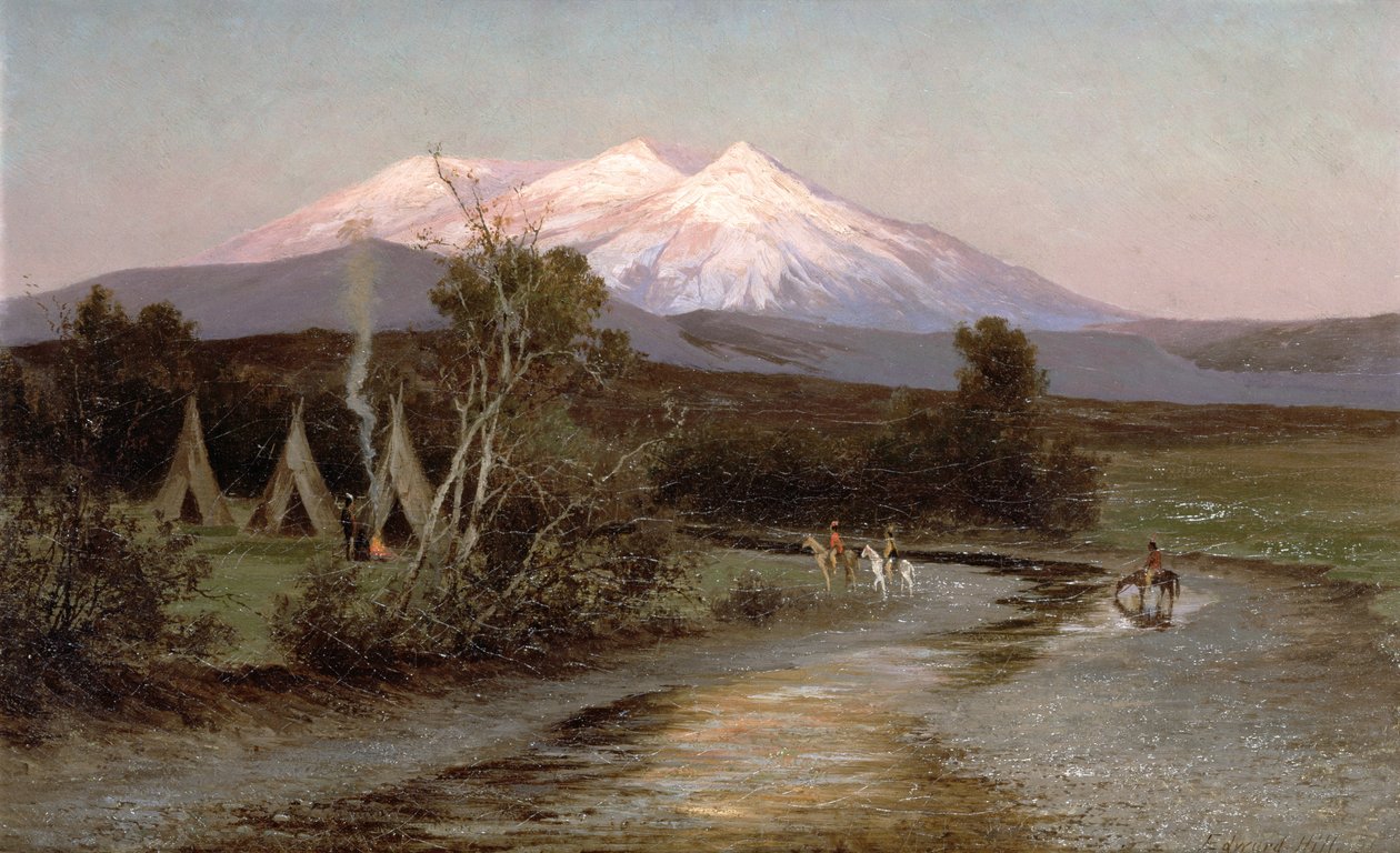 Sierra Blanca ved solnedgang ser mod øst fra Palmilia, New Mexico, 1894 af Edward Hill