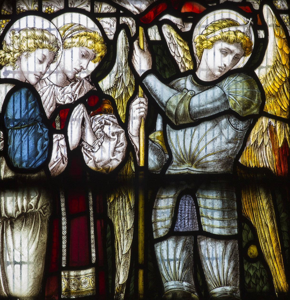 Engle, 1882 (farvet glas) af Edward Holmes Jewitt
